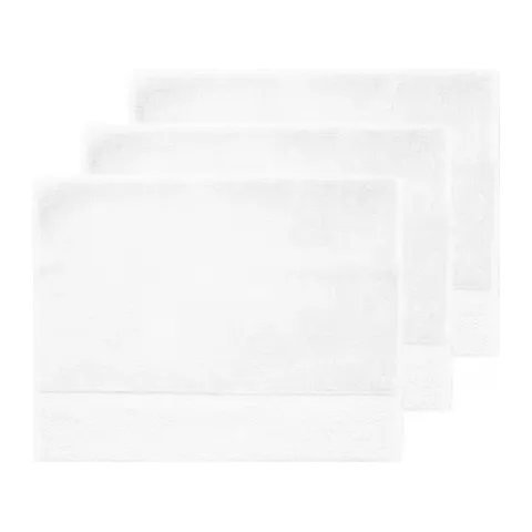 Serviette invité personnalisée brodée à Paris, coloris blanc (modèle Beaubourg, 100 % coton peigné zero-twist)