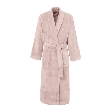 Peignoir personnalisé brodé à Paris, coloris poudre (modèle Madeleine, 100 % coton peigné)