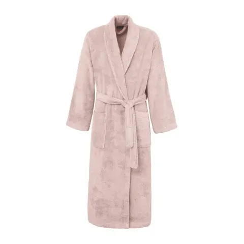 Peignoir personnalisé brodé à Paris, coloris poudre (modèle Madeleine, 100 % coton peigné)