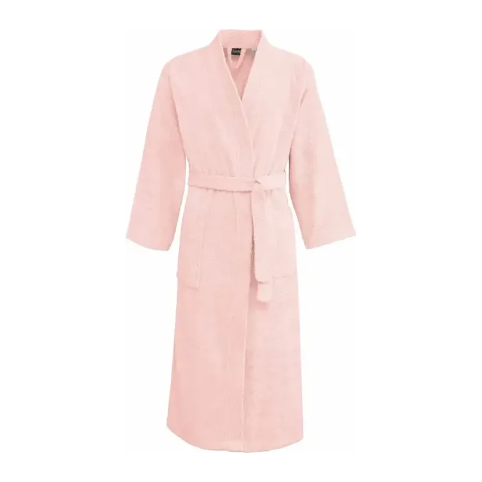 Peignoir personnalisé brodé à Paris, coloris poudre (modèle Marais, 100 % coton peigné)