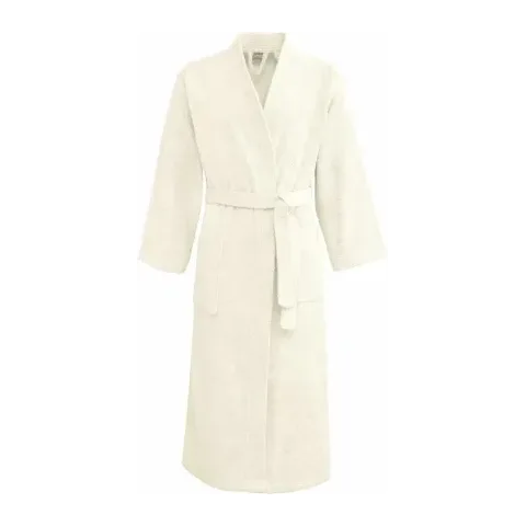 Peignoir personnalisé brodé à Paris, coloris écru (modèle Marais, 100 % coton peigné)