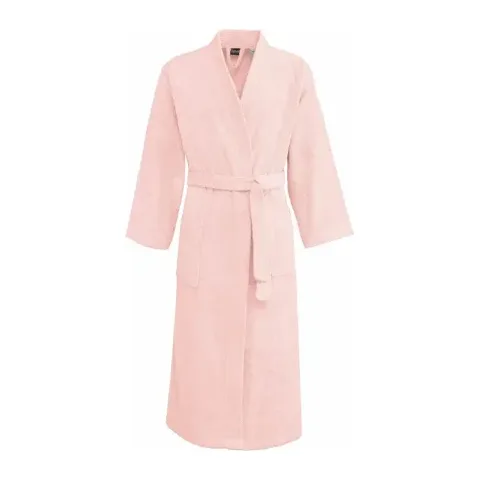 Peignoir personnalisé brodé à Paris, coloris poudre (modèle Marais, 100 % coton peigné)