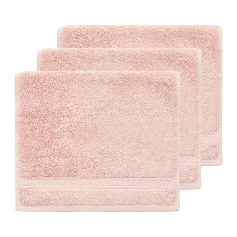 Serviette invité personnalisée brodée à Paris, coloris poudre (modèle Opéra, 100 % coton peigné)