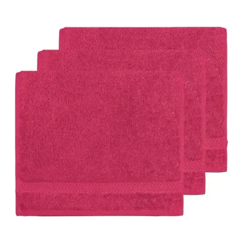 Serviette invité personnalisée brodée à Paris, coloris rose indien (modèle Opéra, 100 % coton peigné)