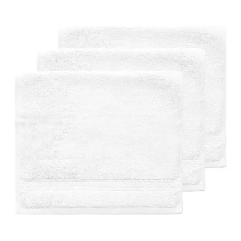 Serviette invité personnalisée brodée à Paris, coloris blanc (modèle Opéra, 100 % coton peigné)