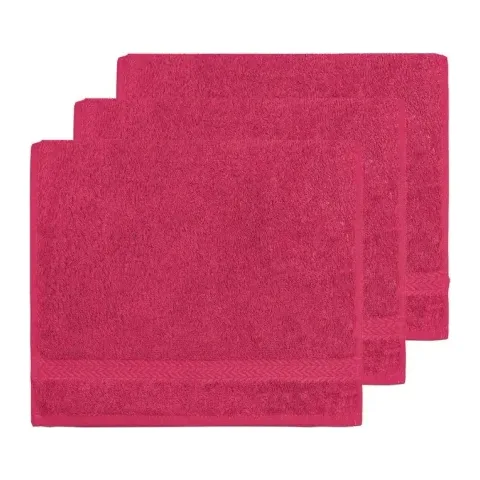 Serviette invité personnalisée brodée à Paris, coloris rose indien (modèle Opéra, 100 % coton peigné)
