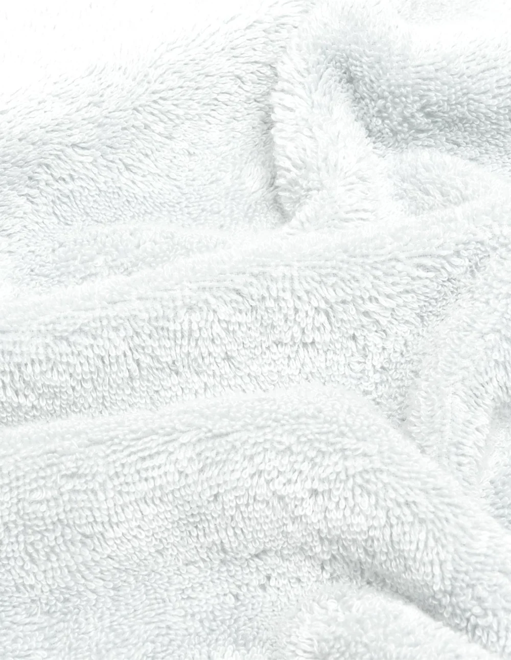 Serviette de bain personnalisée coloris blanc : détail de la broderie (modèle Royale)