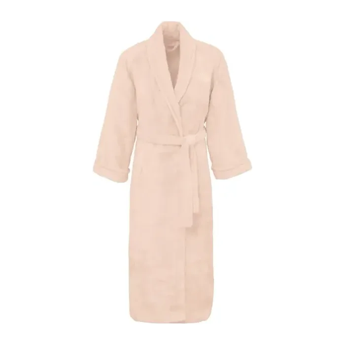 Peignoir personnalisé brodé à Paris, coloris poudre (modèle Saint-Honoré, 80 % coton peigné · 20 % modal)