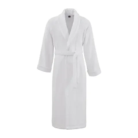 Peignoir personnalisé brodé à Paris, coloris blanc (modèle Saint-Honoré, 80 % coton peigné · 20 % modal)