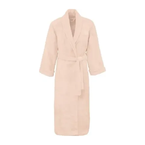 Peignoir personnalisé brodé à Paris, coloris poudre (modèle Saint-Honoré, 80 % coton peigné · 20 % modal)