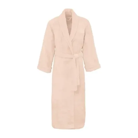 Peignoir personnalisé brodé à Paris, coloris poudre (modèle Saint-Honoré, 80 % coton peigné · 20 % modal)