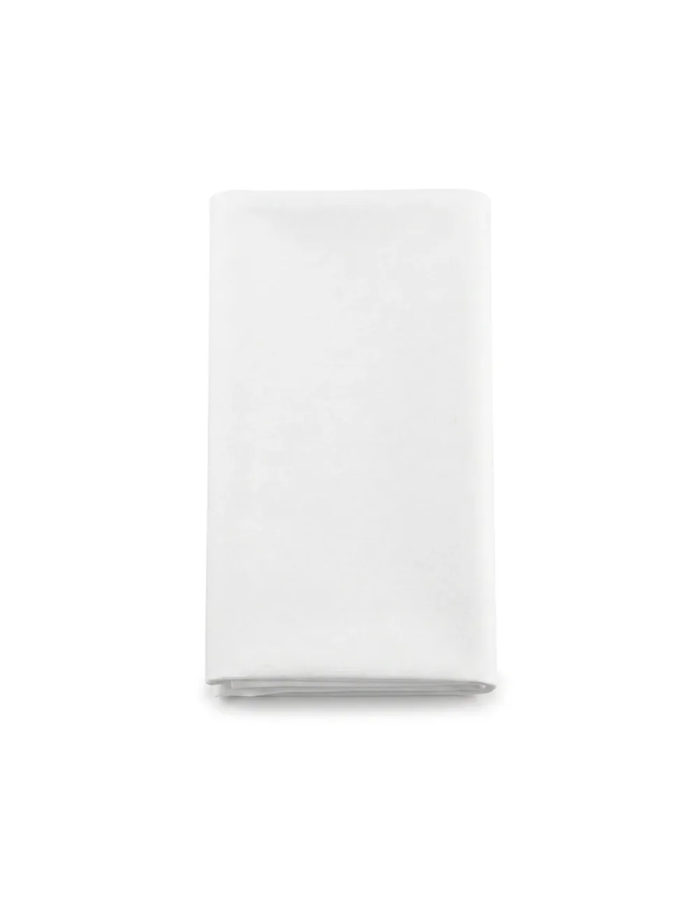 Serviette de table personnalisée coloris blanc : gros plan sur la matière, 100 % coton mercerisé (modèle Tuileries)