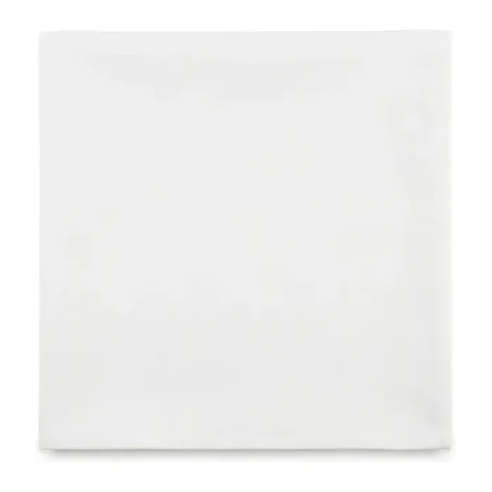 Serviette de table personnalisée brodée à Paris, coloris blanc (modèle Tuileries, 100 % coton mercerisé)