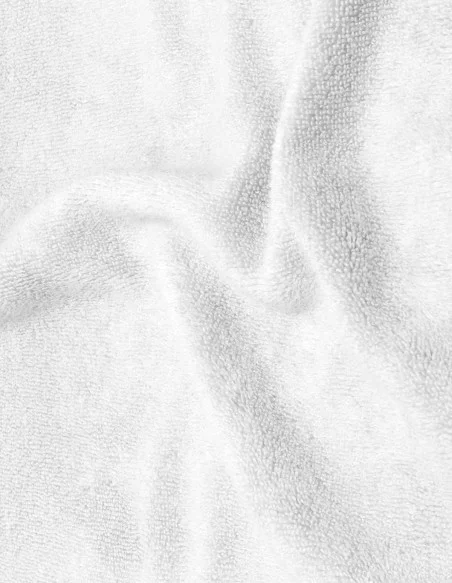 Serviette de bain personnalisée coloris blanc : détail de la broderie (modèle Vendôme)