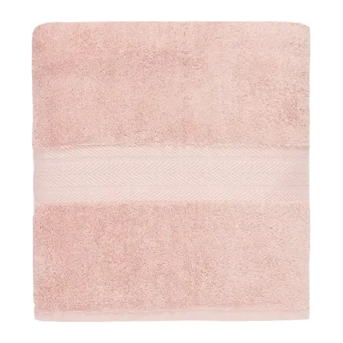 Serviette de bain personnalisée brodée à Paris, coloris poudre (modèle Vendôme, 100 % coton peigné)