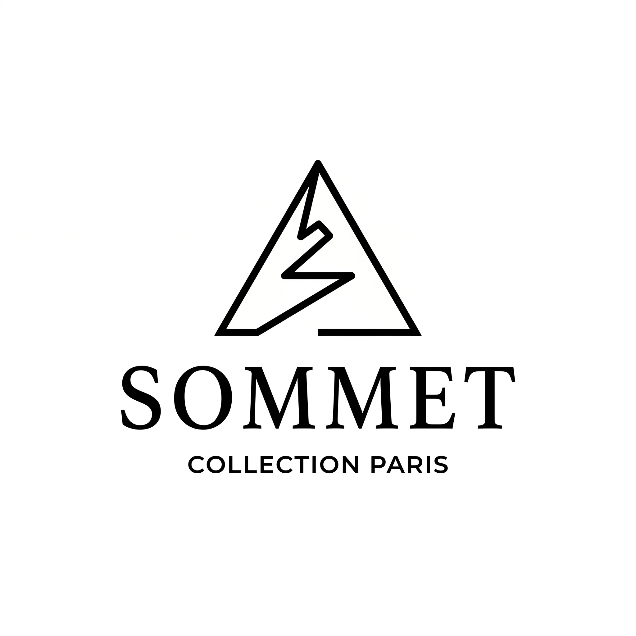 Exemple de logo brodable : pictogramme plein, silhouette solide, filet de séparation, wordmark appuyé.