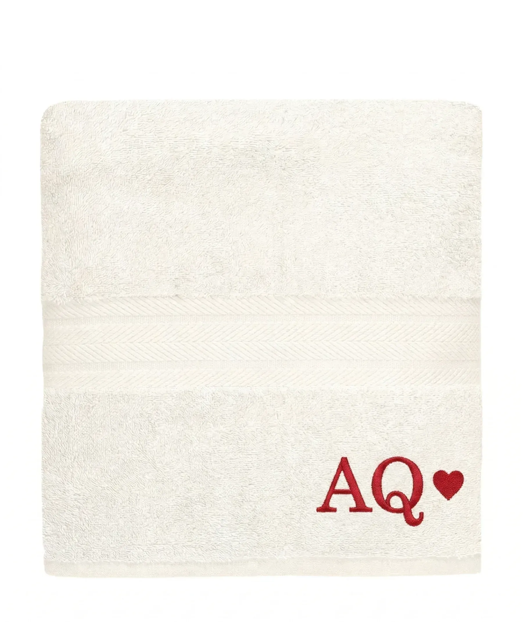 Serviette de bain personnalisée : serviettes de bain personnalisées aux initiales brodées, couple