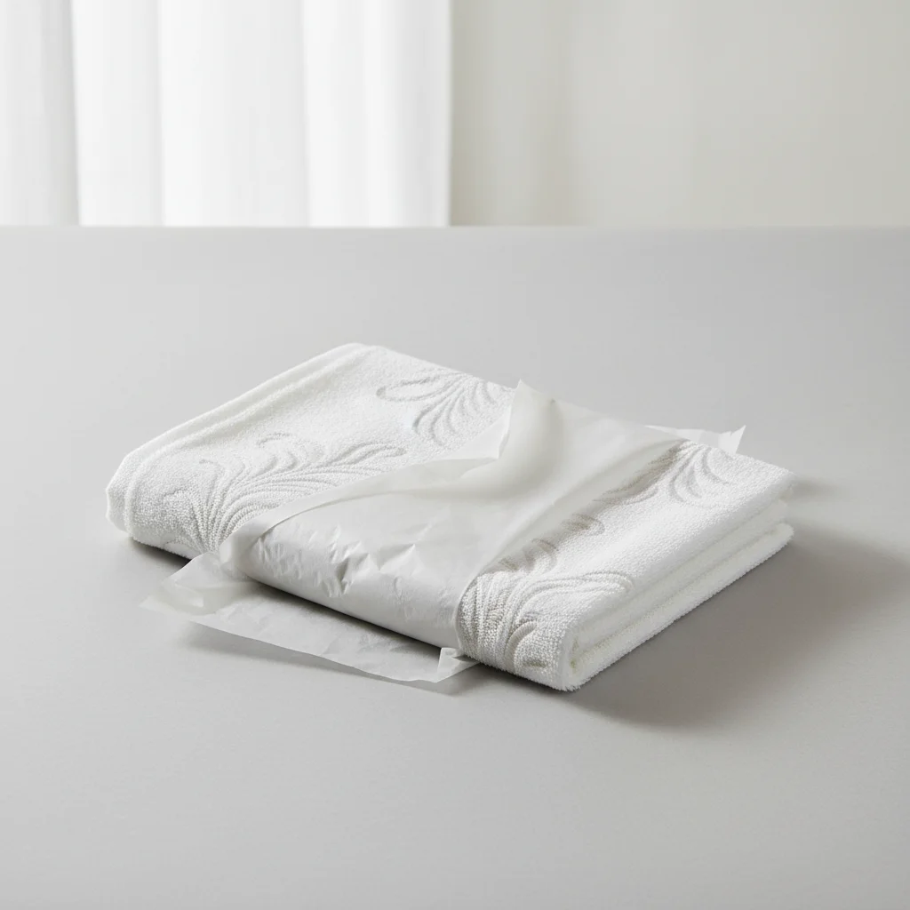Serviette personnalisée brodée, monogramme bien visible, à Paris
