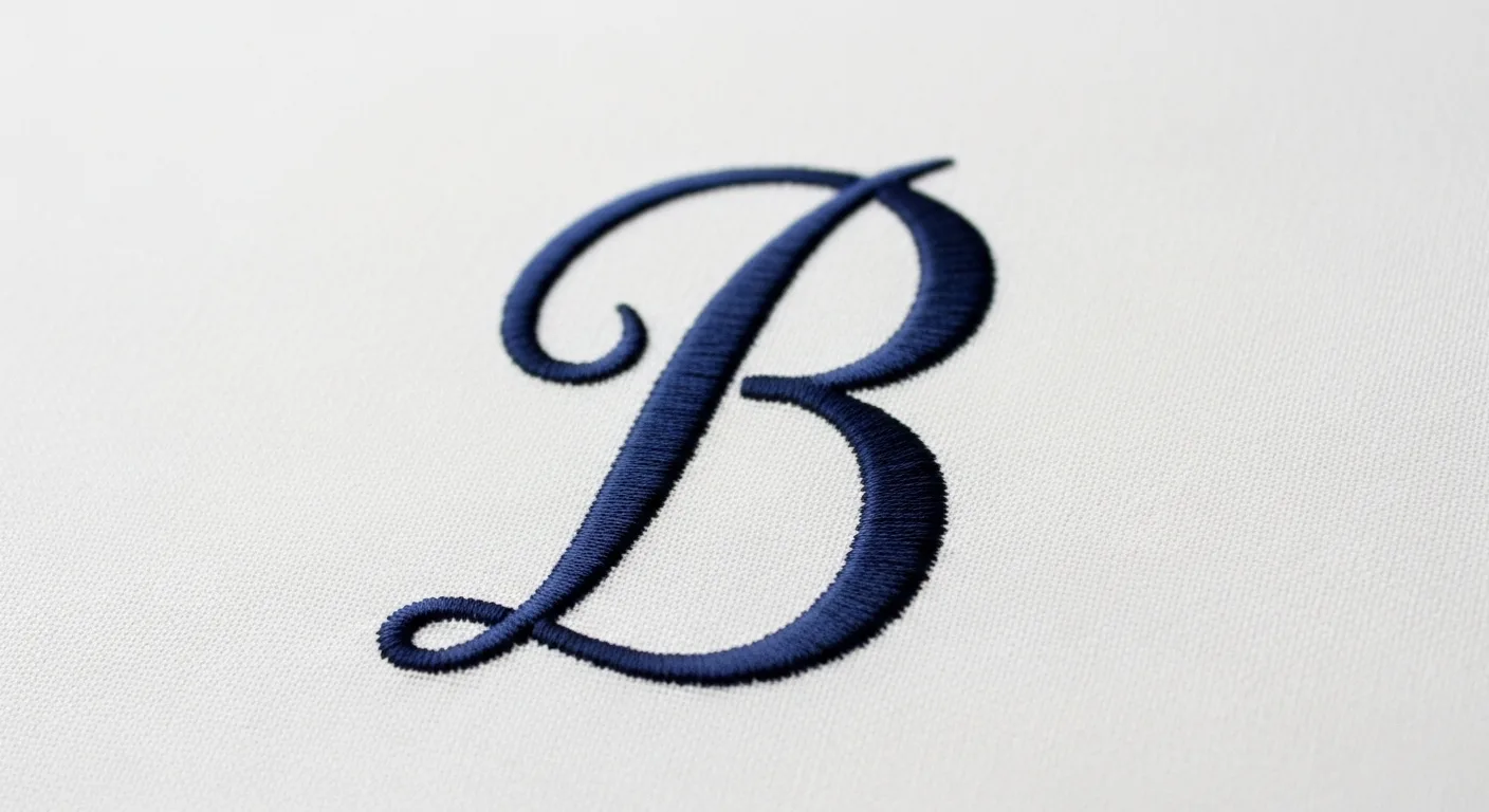 Broderie fil sur serviette personnalisée, atelier de broderie Paris